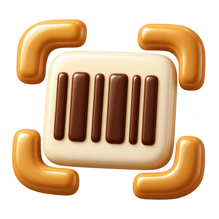 A glossy honey-colored barcode scanner